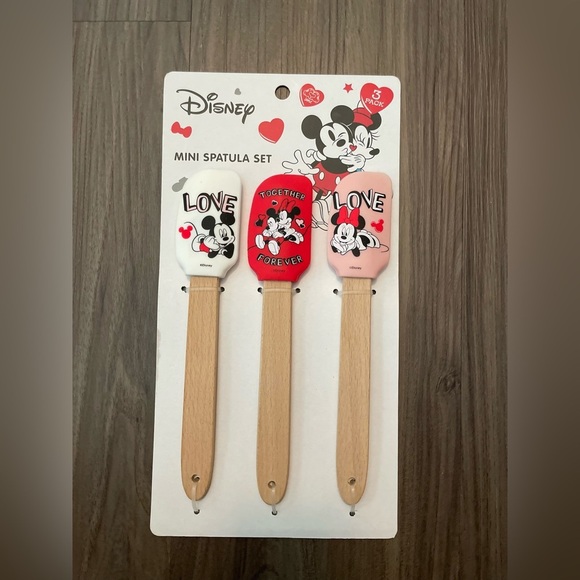 Disney Mini Spatula 3 piece Set with Mickey and Minnie -NWT - Picture 1 of 3